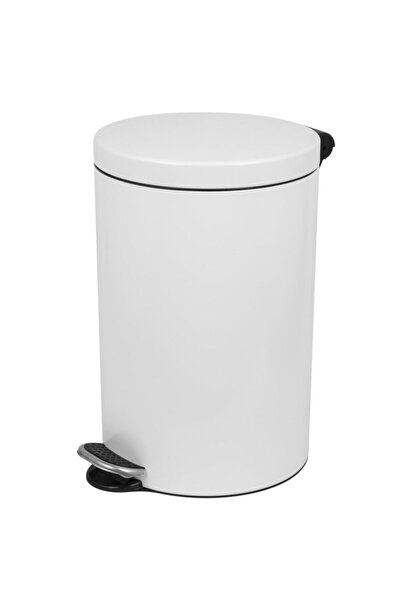 Powerx Trash can with pedal and lid, capacity 12 liters, white,