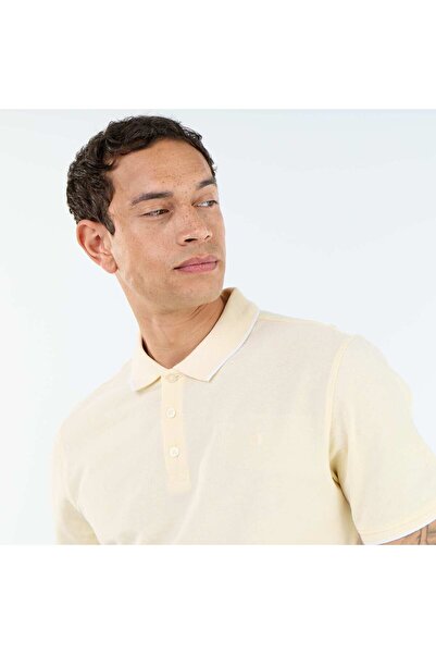 KIABI Polo Shirt with Chest Embroidery YELLOW