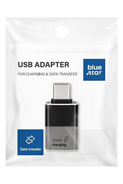 Bluestar Blue Star Αντάπτορας Type-C - Μετατροπέας USB-A σε Type-C σε Μαύρο Χ...