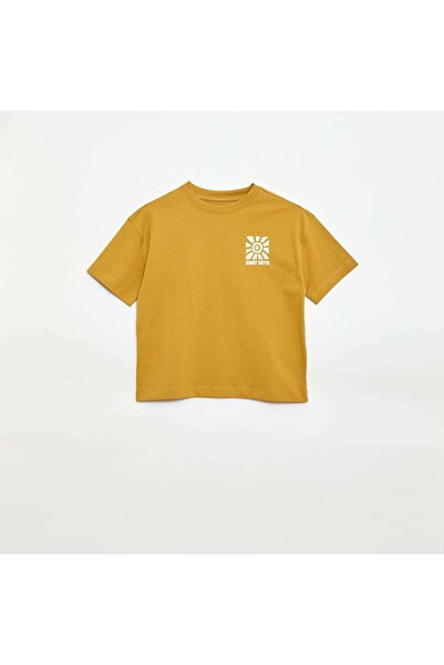 KIABI Printed short-sleeved T-shirt YELLOW
