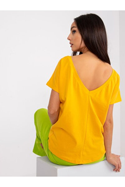 Basic Feel Good Tricou Dama Mini, Decolteu barcuta, BASIC FEEL GOOD, Galben i...