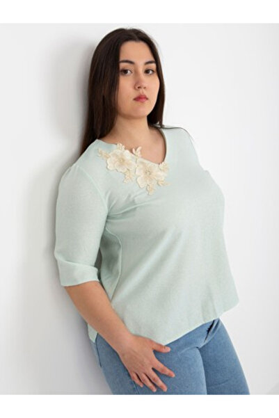LAKERTA Bluza Dama, LAKERTA, Poliester, Maneca scurta, Menta, model LK-BZ-506...