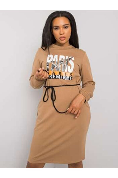 LAKERTA Rochie Dama, LAKERTA, Bumbac, Maneca lunga, Camel, model LK-SK-508299.30