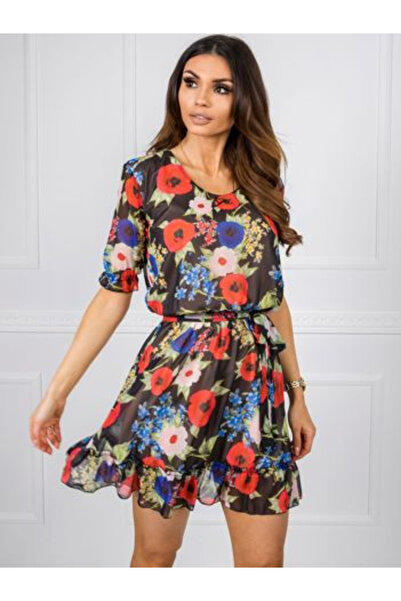 LAKERTA Women's Dress, LAKERTA, Polyester, Flared dress, Red, model LK-SK-507...