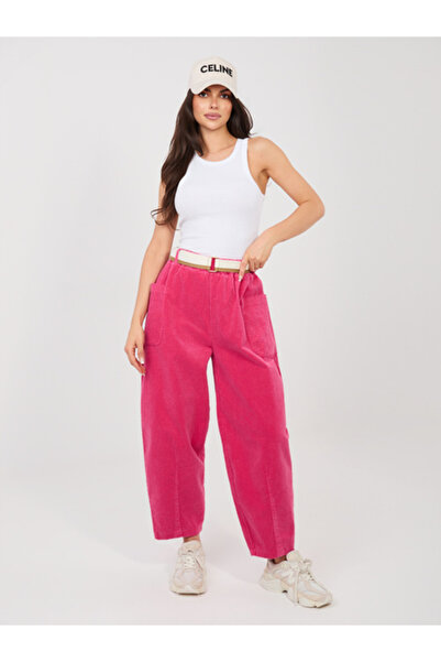 rue parıs Pantaloni Dama, RUE PARIS, Bumbac, Fucsia, model IT-SP-FL9665.14