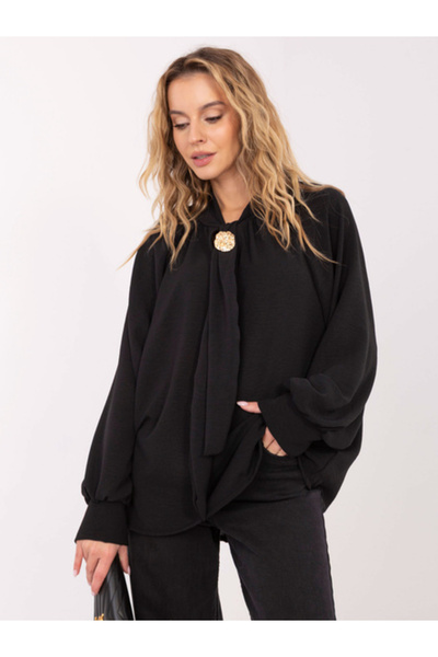 Italy Moda Bluza Dama, ITALY MODA, Viscoza, Maneca lunga, Negru, model MI-BZ-...