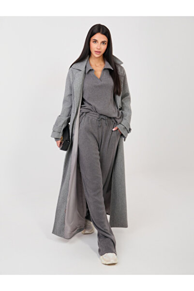LAKERTA Women's Suit, LAKERTA, Angora, Long Sleeve, Dark Gray, model LK-KM510...
