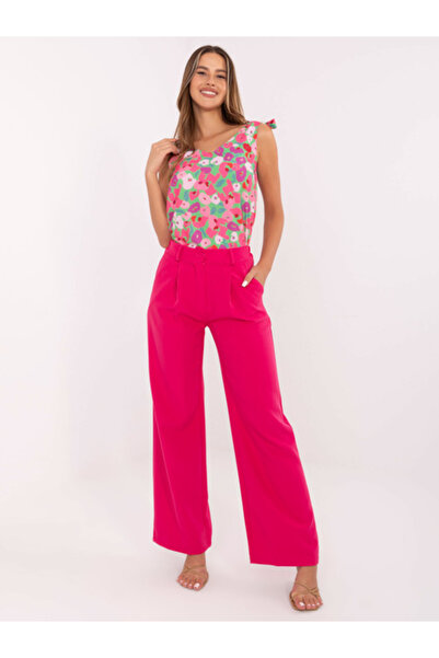 Italy Moda Women's Pants, ITALY MODA, Polyester, Elegant, Dark Pink, model DH...