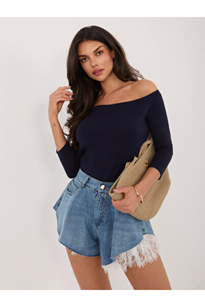 Basic Feel Good Bluza Dama, BASIC FEEL GOOD, Bumbac, Maneca 3/4, Bleumarin, m...