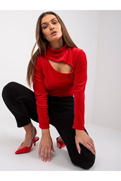 Italy Moda Bluza Dama, ITALY MODA, Poliester, Maneca lunga, Rosu, model DHJ-B...