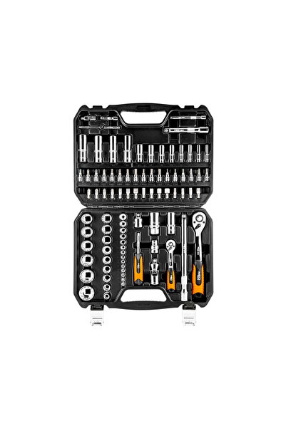 NEO Tools Set de chei tubulare 1/4, 1/2, 86 piese Trusă de scule CrV