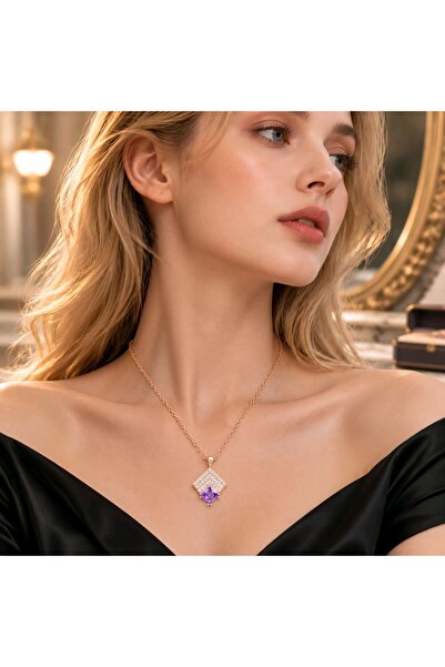 Monalisa Home Luxurious Figured Statement Necklace with Zircon Stones