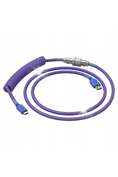 Glorious Cablu pentru tastatură PC Gaming USB-C - USB-A Mov 1,37m