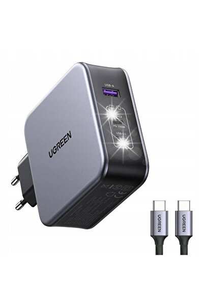Ugreen Încărcător de rețea Nexode C289 2xUSB-C / USB-A 140W + cablu USB-C 2m