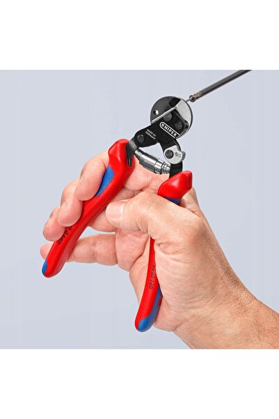 Knipex Clește de tăiat cabluri de oțel, de mare rezistență, 160mm 9562160