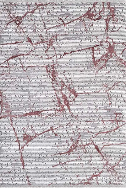 Artemis Halı ARTEX 05851C Bordo Gri Modern Eskitme Akrilik Özel Ölçü Halı 80 ...