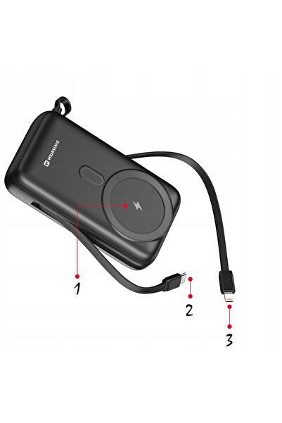SWISSTEN POWERBANK 20000 mAh Qi PD 20W wireless + CABLURI USB-C LIGHTNING