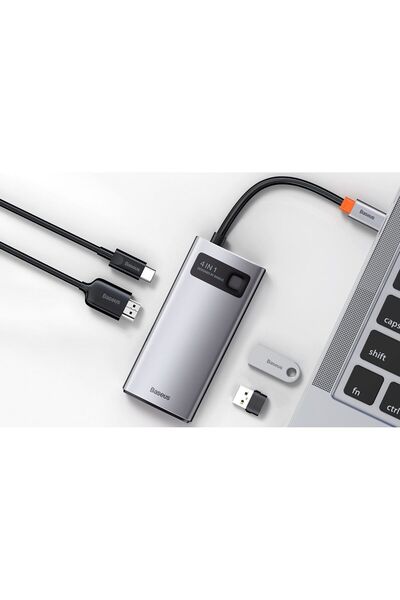NO BRAND ADAPTOR BASEUS HUB 4-ÎN-1 USB-C LA USB 3.0 USB 2.0 HDMI USB-C PD