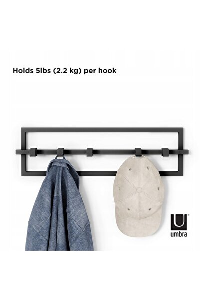 umbra Cuier negru pentru hol CUBIKO 5 METALIC