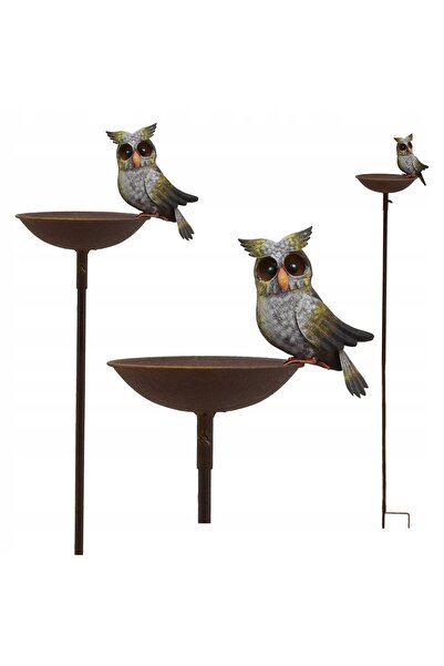 NO BRAND Hranitor de grădină cu bufniță, 124 cm, ornament vintage, vas pentru...