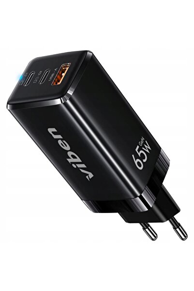 Vibenoel Încărcător de rețea GaN 65W power delivery QC FCP pentru laptop 2x U...