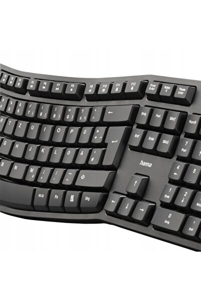 NO BRAND Tastatură ergonomică cu fir USB HAMA EKC-400, design ergonomic