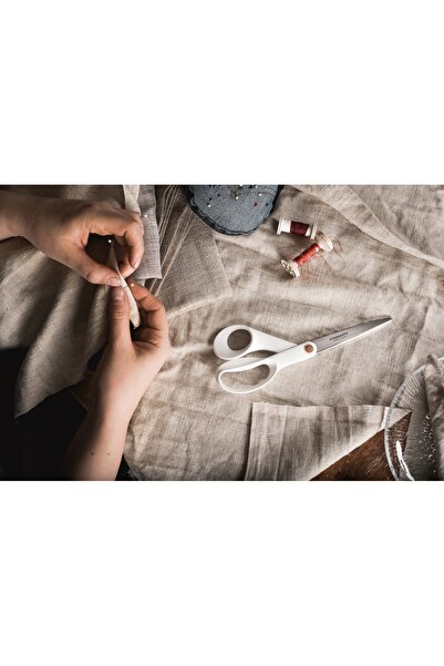 FiSKARS Foarfece universale de croitorie, din oțel, ascuțite, albe, FF 21cm