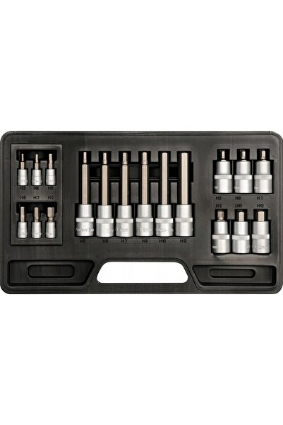 yato Set de chei tubulare imbus 1/4 " 1/2 " HEX 18 piese YT-7752