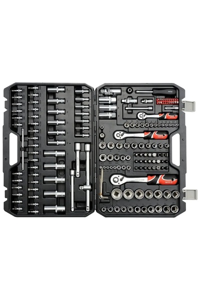 yato Set de chei tubulare 1/2" 1/4" 3/8" 173 piese. YT-38931