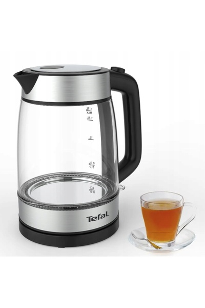 TEFAL Fierbător electric de sticlă KI700 2200W, cu interior din oțel