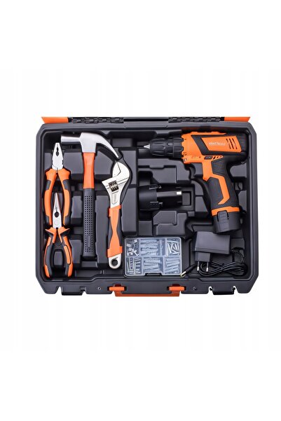 Kraft&dele Mașină de găurit și înșurubat cu acumulator 18V 1,5Ah, set de 50 d...