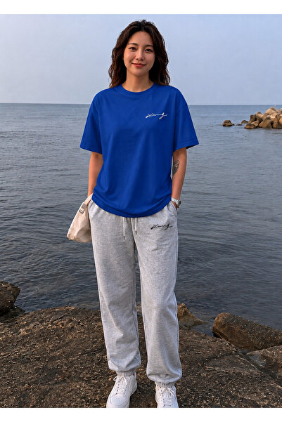 CLOTHES33 T-Shirt Tracksuit 2-Piece Combination Thin Summer Sweat-Absorbing H...