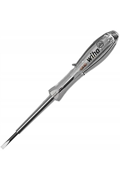 wiha Tester de tensiune unipolar, sondă de tensiune 110-250V, șurubelniță plată