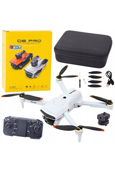 LeanToys Dronă D6 PRO Cameră Lumini LED Aplicație Gri deschis