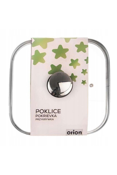 Orion Capac de sticlă pătrat de 26x26 cm cu mâner pentru oală sau tigaie