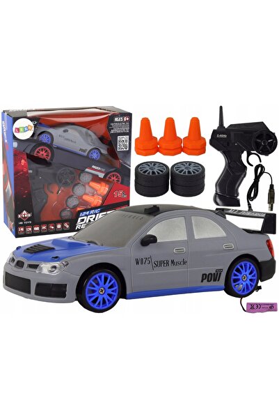 LeanToys Mașini Sportive Telecomandate R/C 1:24 - Gri cu Roți Interschimbabile