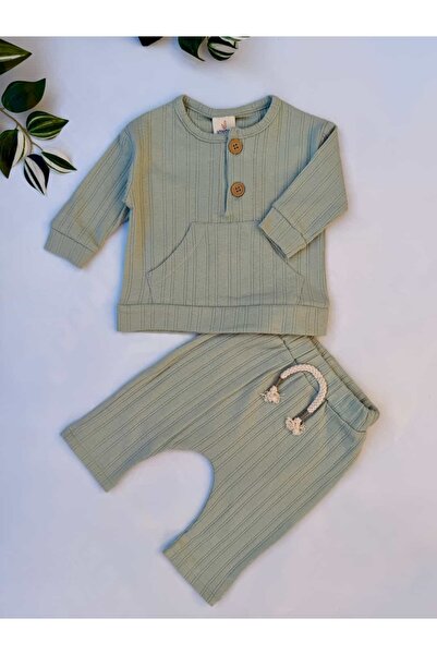 KapsülBebek 2-Piece Baby Boy Kangaroo Pocket Set - 100% Cotton