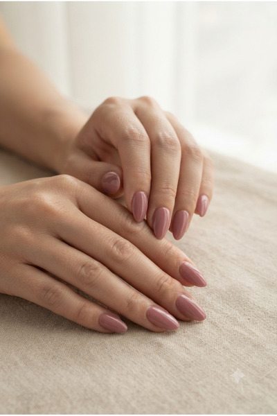 Easy Beauty Kısa Badem Takma Tırnak MEDIUM 10 Adet Takma Tırnak Seti DXR21