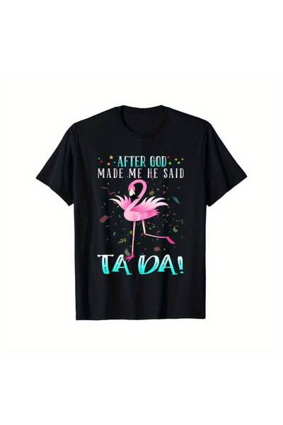 NOURAM تي شيرت للحفلات [Fun Party T-Shirt] للجنسين، تي شيرت فلامنجو المرح - ت...