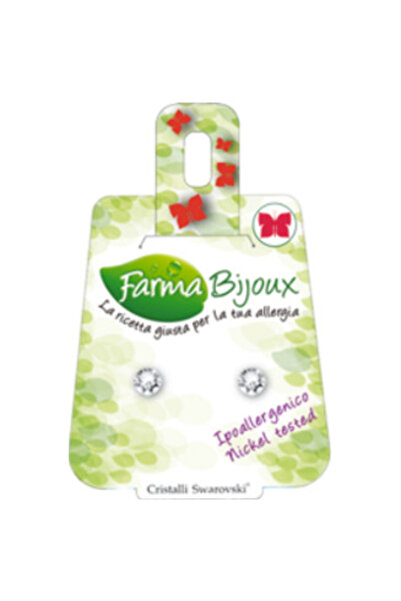 Farma Bijoux Υποαλλεργικά σκουλαρίκια με Swarovski ®   κρύσταλλο, χρώμα ΚΡΥΣΤ...