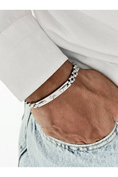 FERRO Silver Steel Men's Bracelet Frj10205A-A 2 Year Warranty Gift Boxed