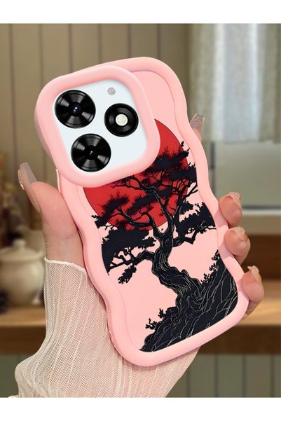 Hontinga Tecno Spark 20C Compatible Case Camera Protector Pink Silicone Coupl...