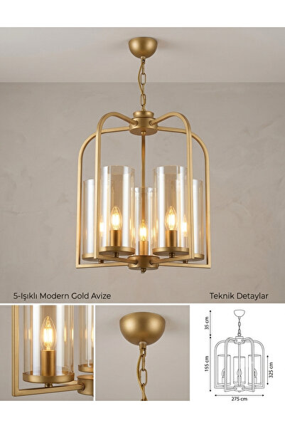 Vera Lighting Hades 5 Kollu Avize