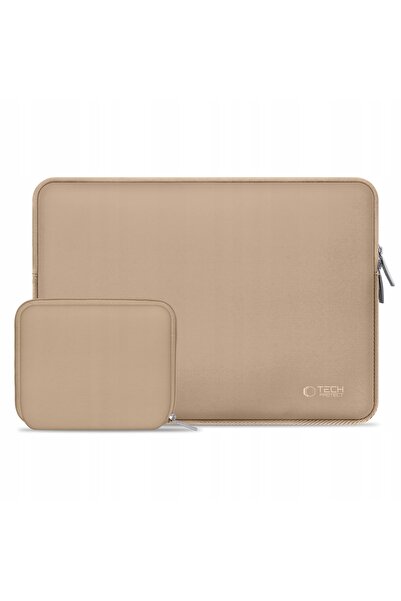 NO BRAND Husă laptop TECH-PROTECT Neoslim 13-14 inch Bej + Geantă pentru acce...
