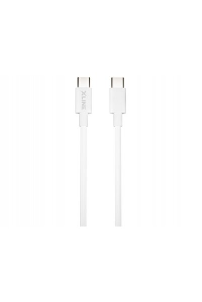 NO BRAND Cablu USB tip C alb - USB tip C XLINE 60W 1 m