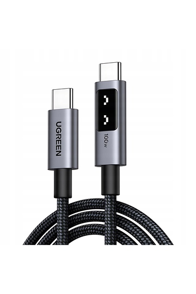 NO BRAND Cablu USB-C la USB-C UGREEN Uno L509 cu afișaj LCD 100W 3m Negru