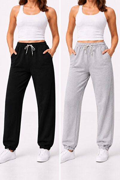 ZİYMO 2-Piece Women's Elastic Waist Trackpants