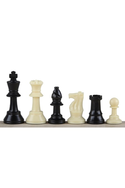 Sunrise Chess & Games Staunton chess pieces no. 3, white/black (king 64 mm)