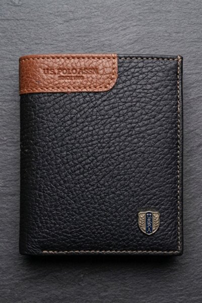 U.S. Polo Assn. 7616-7617-7615 HAKİKİ DERİ CÜZDAN KARTLIK FLOTUR-SİYAH