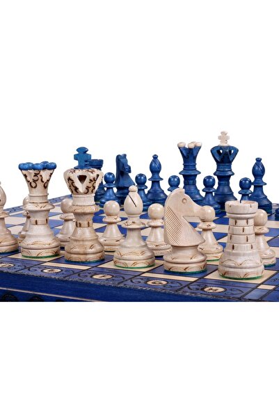 Sunrise Chess & Games Traditional chess Top Bottom Set AMBASSADOR BLUE - new ...